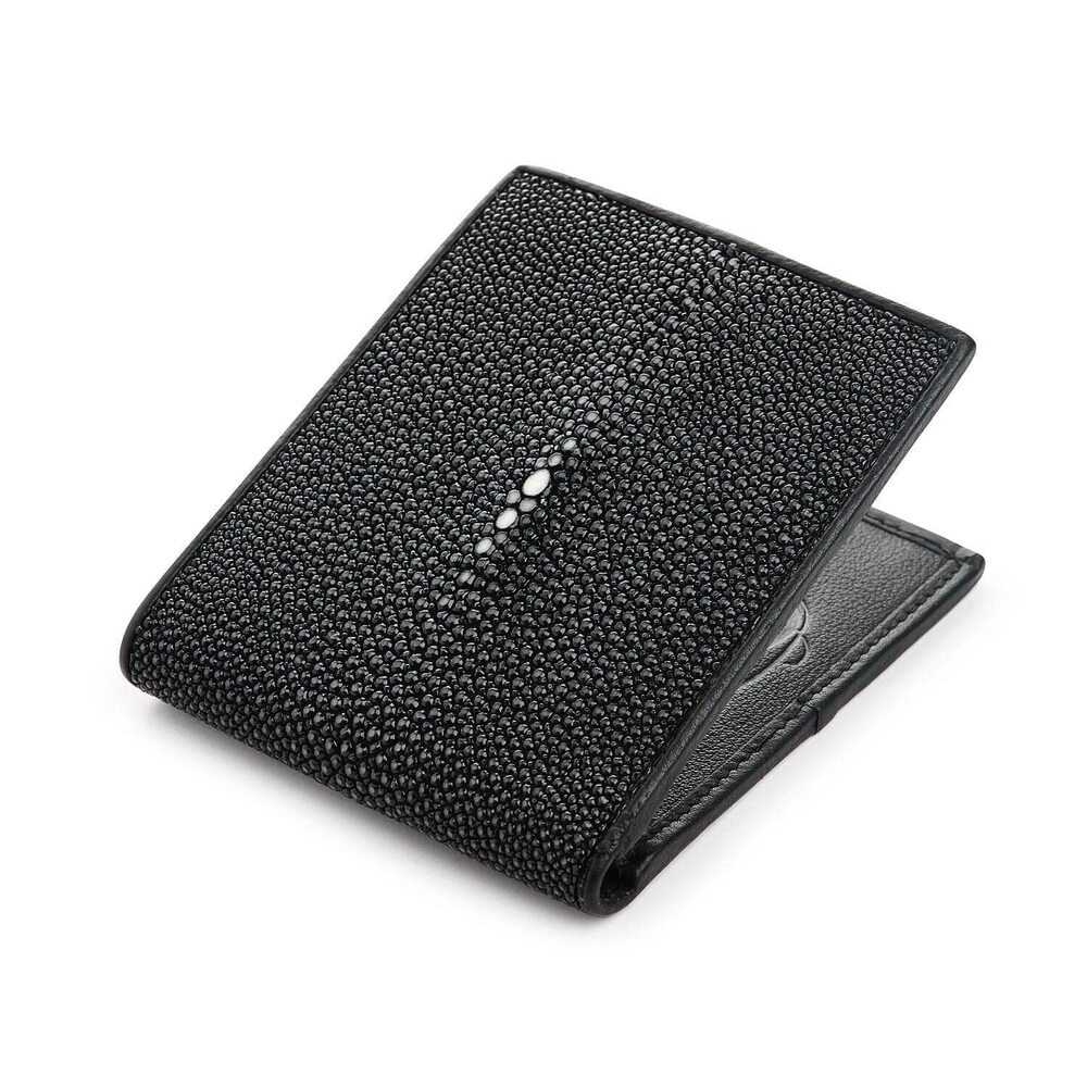 2890 Black Polished Stingray Wallet Medium - Picture 6 of 9